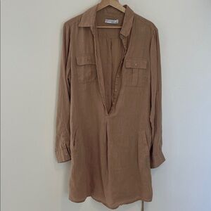 Fawn Brown Linen Tunic/Dress